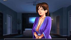 Small tits milf blows monster cock in summertime saga 77