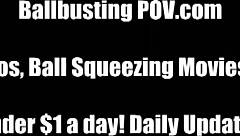 we take turns busting your balls in femdom humiliation session