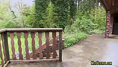 Hot milfs getting interracial strapon action