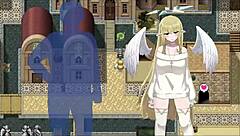 Lethargic Angel Engages In Bukkake And Masturbation Outdoors