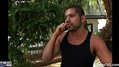 gays tempting each other outdoors