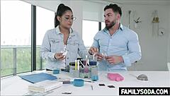 nerd stepsister says, 'fuck me in the lab with your braces on'