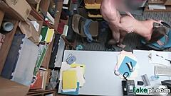 brooke bliss caught shoplifting, gets doggy fucked in office uniform 😏