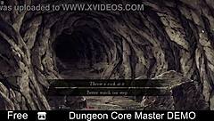 Dungeon core master demo in fantasy anime style