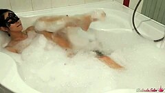 brunette gets sensual fuck in bathroom and powerful cumshot in mouth?