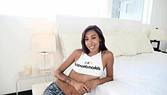 Lil Franki, 90lb 19 Yo Teen, Gives No Hands POV Blowjob To Huge Cock And Swallows Cum