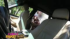 Female Fake Taxi Blonde MILF Bangs Young Stud on Backseat