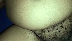 Fat BBW Licks Hairy Pussy While Cuckold Watches!