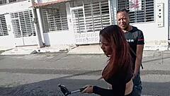 On my way to university, i meet a horny latina who gives blowjob and gets fucked hard