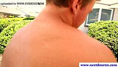 Muscular Jocks Pound Tight Ass Outdoors In Group