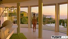 Blonde model gets her ass pounded in various positions