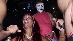 Redhead Slut MILF Banged Hard in Spicyclub Swing House Gangbang Moema