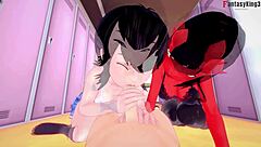 Meru the succubus threesome in hotel uniform pov