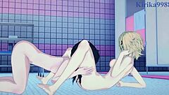 Shirabe tsukuyomi kisses kirika akatsuki passionately