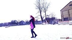 Redhead Milf Mina Knight Picked Up for Berlin Casting