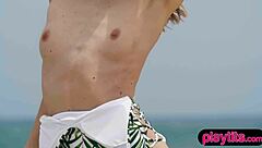 Beautiful Blonde Skinny Babe Francy Torino Stuns in Sensual Striptease Show