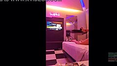 karlita hotwife sucks that huge cock, makes her husband watch as she rides me in black lingerie 😈