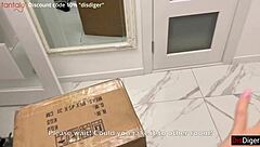 Threesome with Courier and Tantaly Doll in Double Penetration