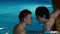 raweuro hardcore poolside action with hot euro jocks