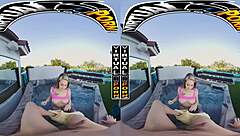 Dripping Wet Blonde Kimberley Snow Rips Clothes For Steamy Sex