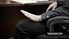 Busty Angela White fucked doggystyle on desk