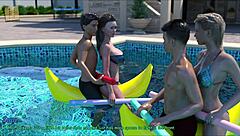 Wife And Mother-In-Law Play Erotic Game!