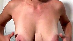 Look At Cute Skinny Blonde Stella Cardo Showing Huge Natural Tits With Dirty Talk!