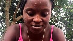 Crazy bitch boldly unboxes packaged outfit in front of strangers.