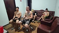 Video Game Night Turns Into Wild Bareback Group Sex