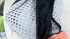 Primecups beauty Kyra Hot plays with dildo