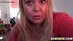 lactating bbw milks her big boobs in homemade video