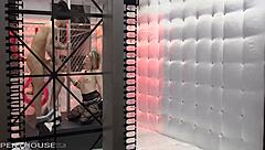 Exotic blonde Ash Hollywood strips and rides in California fantasy