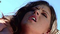 Can This Sexy Brunette Resist Masturbating in a Tropical Garden Setting?