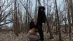 Topless Thick Girl Sucks Cock In Park!