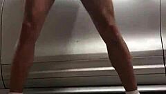 Gym Workout In The Garage With Spying Eyes