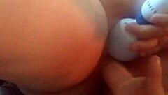 A homemade video of amateur wife using toys and getting fucked till she cums