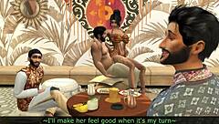 Indian escort girl pleases several guys in hot orgy with cum on face