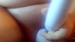 at home, i fuck my wife with toys until she cums hard