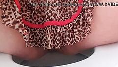 naughty girl teases with transparent nightgown