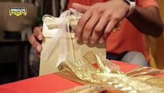 Wow, secret santa turns into bareback gay orgy with big cocks!