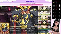 vtuber lewdneko gets creampie while playing evenicle game moaning