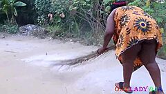 Chubby BBW African Woman Fucked Hard by BBC Outdoors
