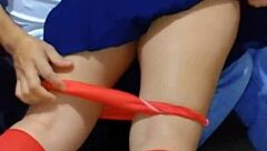 Innocent mexican student punished by depraved neighbor to orgasm