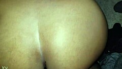 Watch this latina wife get cum on her ass by black cock in couple fucking