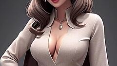 裸体AI女孩在火辣动漫色情视频中。