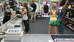 Sexy Girlfriend Rammed by Pawn Dude While Boyfriend Watches