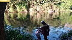 Friend Takes Me to Woods for Passionate Unprotected Sex. Cum Lands on My Face in Secret Encounters.