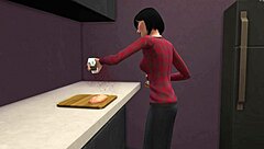 japanese stepmom catches stepson masturbating then they interact in hentai