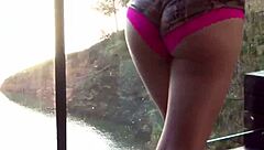 catalina toying her shaved pussy