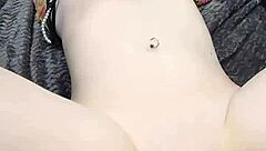 This amateur gets machine fucked in a homemade portrait